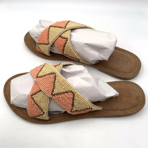 BED STU Roan Bahama Beaded Slide Sandals NWOT 7.5 - Picture 11 of 15